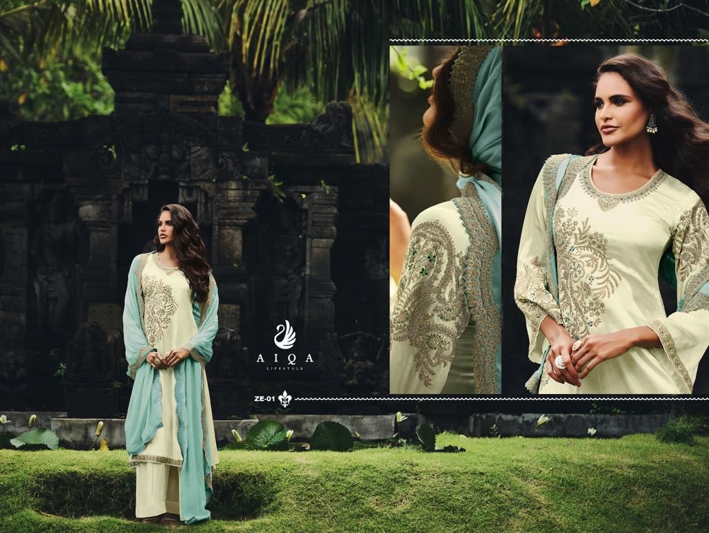 Zeenat By Aiqa ZE-01 To ZE-06 Salwar Kameez Catalog